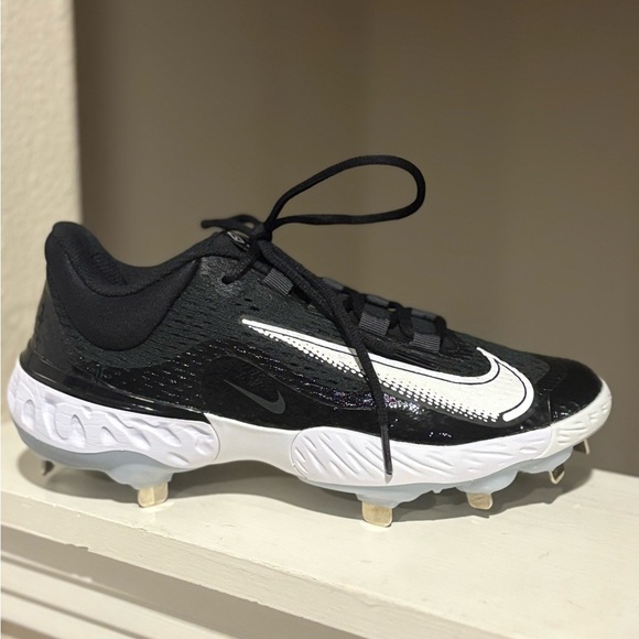 Nike Alpha Huarache Elite 4 Baseball Cleats DJ6521-001 Black/White Mens Size 7 - Picture 2 of 9